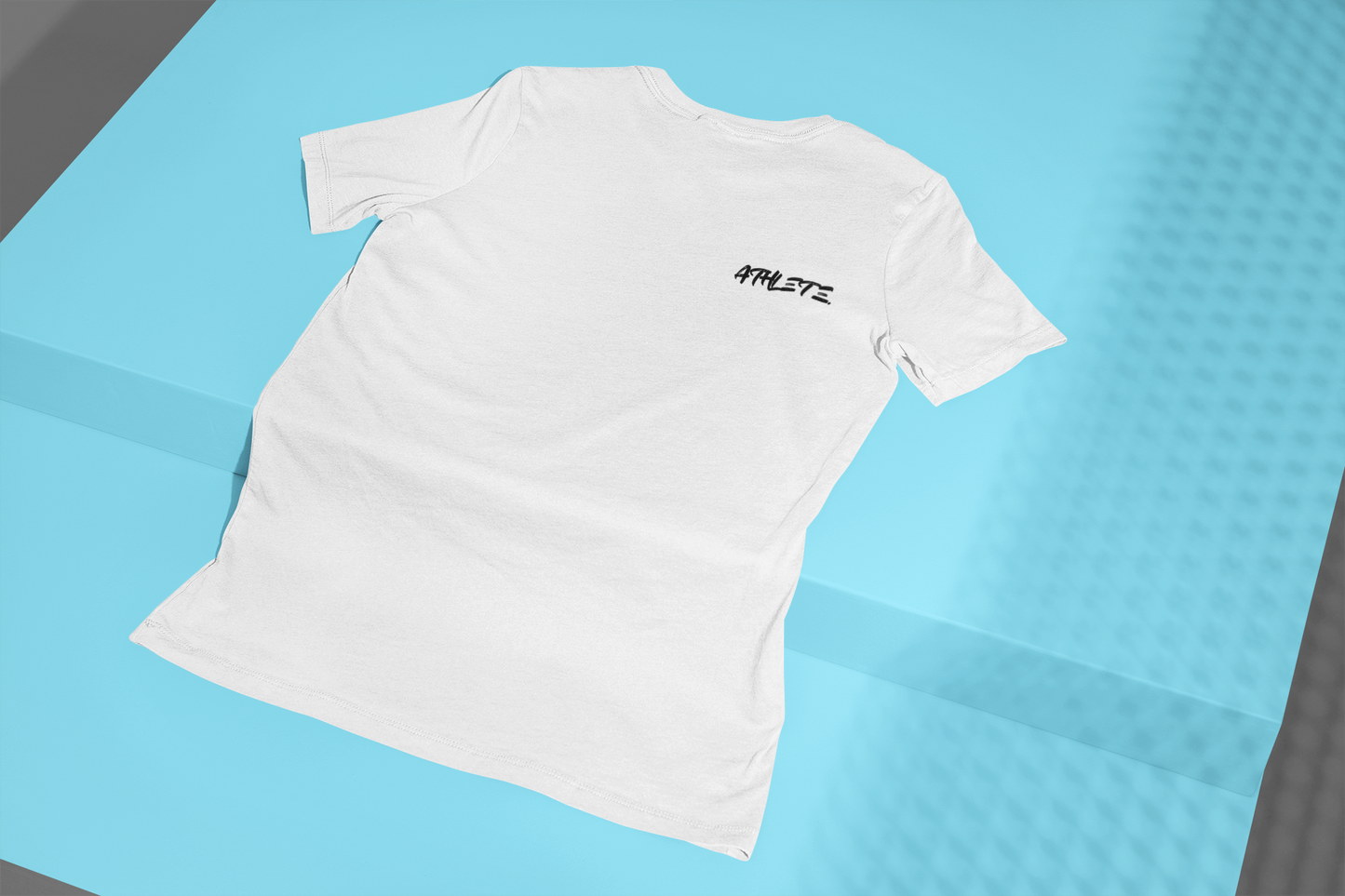 "Athlete" Upside Down White Compression T-shirt