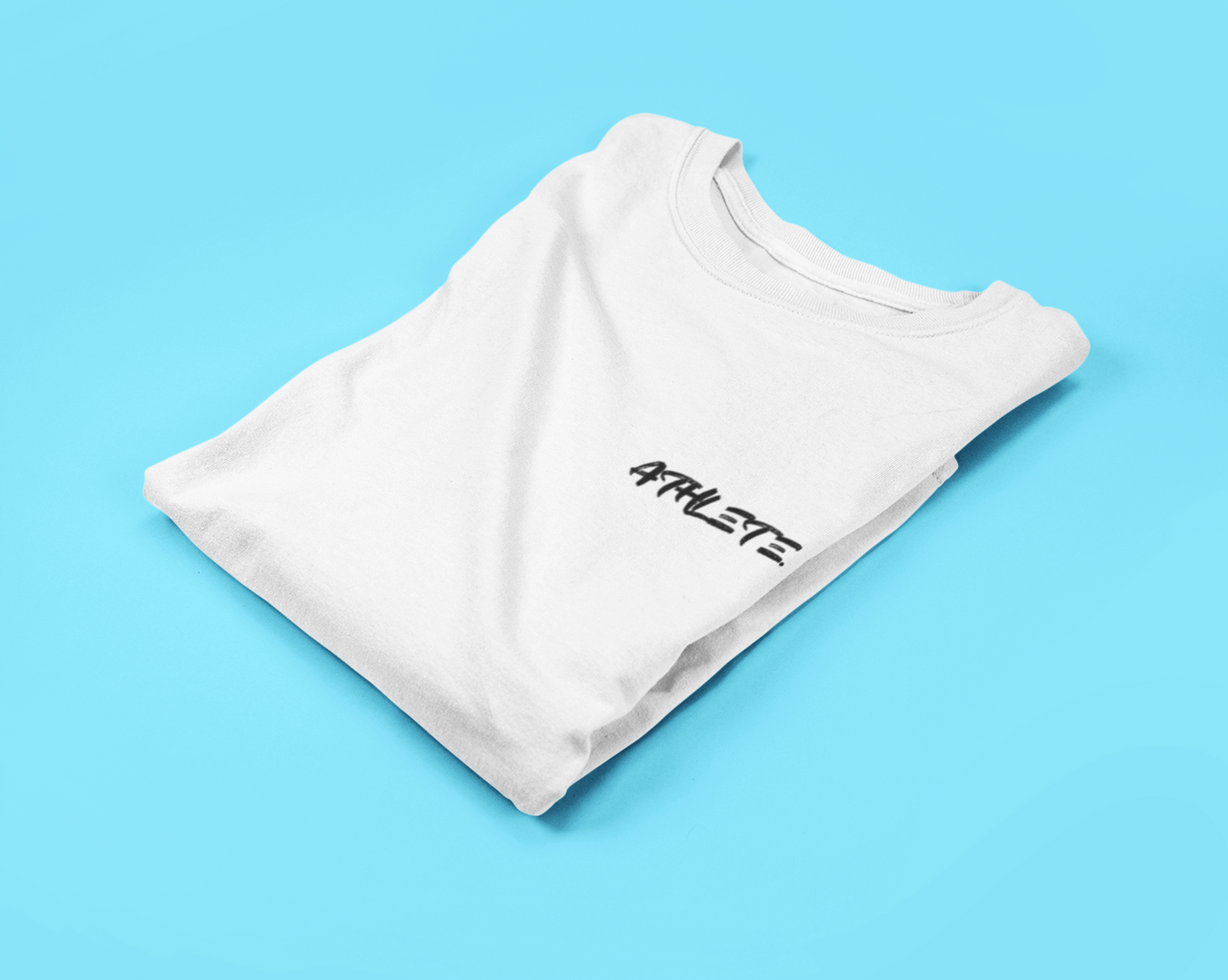 "Athlete" Upside Down White Compression T-shirt