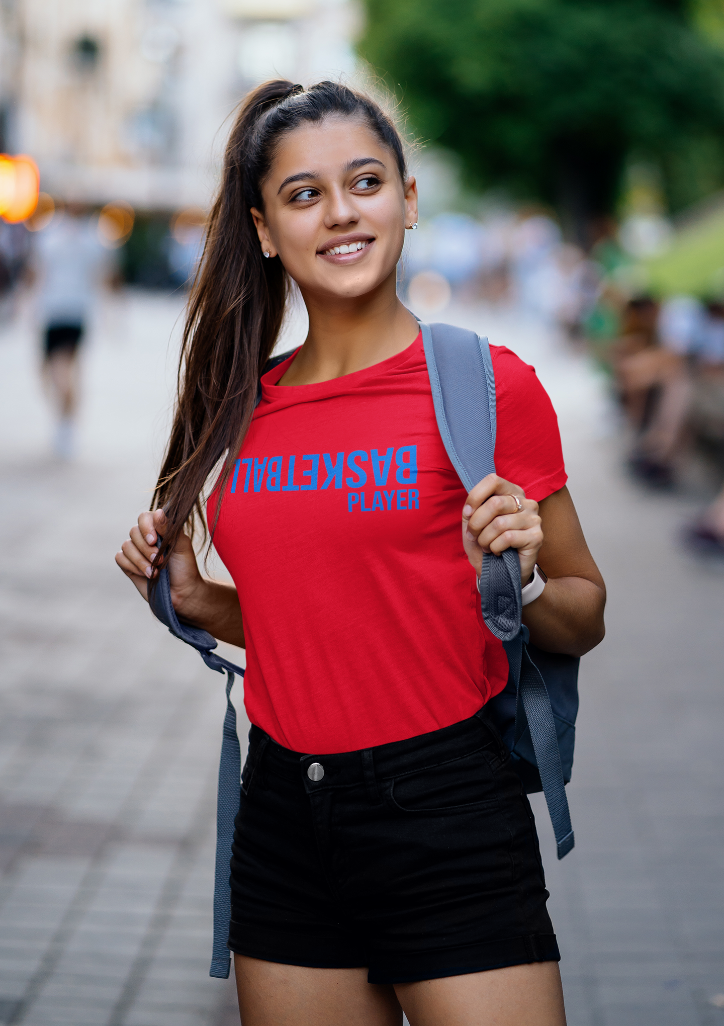 Upside-Down Basketball Player T-shirt